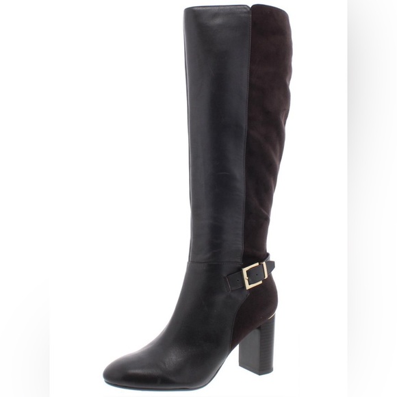 Bandolino Bilya Black Leather Knee-High Riding Boots Size 9.5 BNWB - Picture 1 of 4